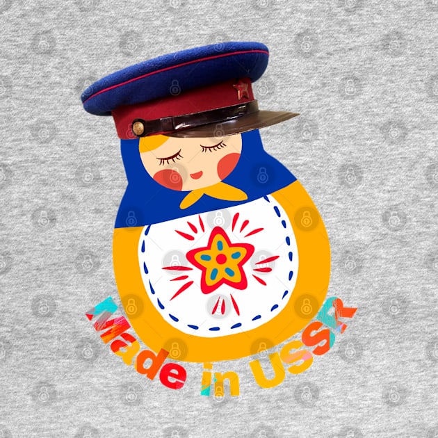 Russian matryoshka doll in a military cap by LAV77